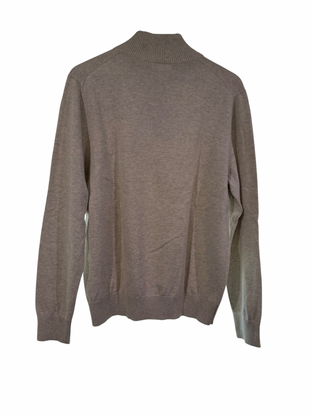 Nautica Beige Quarter-Zip Sweater with Navy Sailboat Logo - Picture 4 of 8